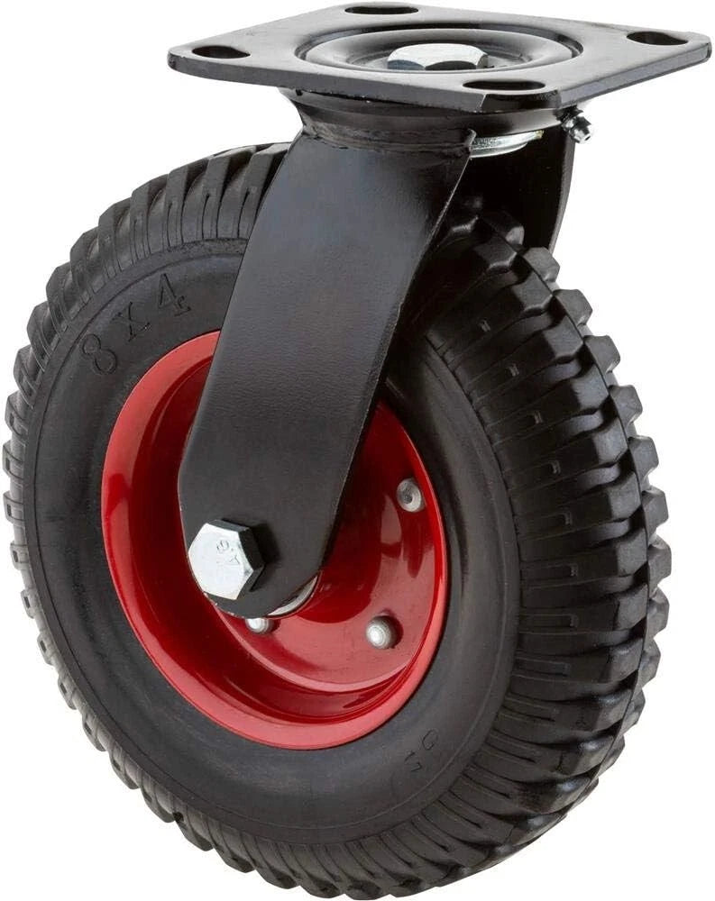 920kg Rated, 8" 206mm Swivel Castors with Solid Rubber Wheels (Set of 4pcs)