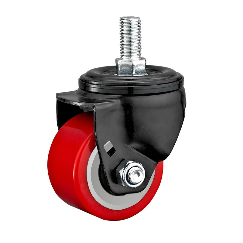 600kg Rated 3" 75mm Heavy Duty Low Profile Urethane Castor - M16 Swivel