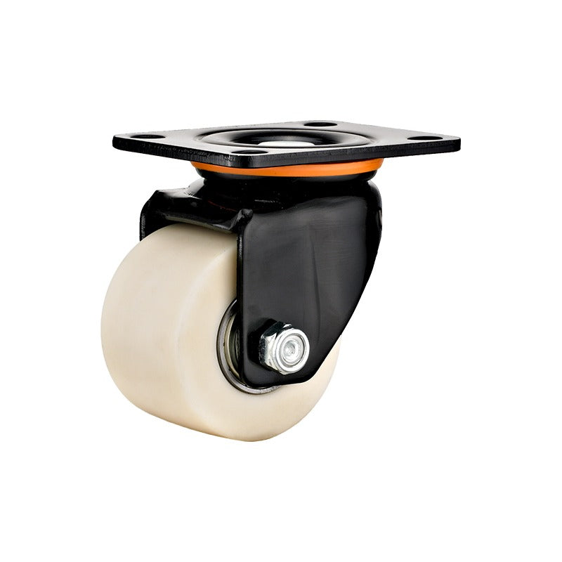 750kg Rated MC Nylon Low Profile Heavy Duty Castor - 75mm - Swivel