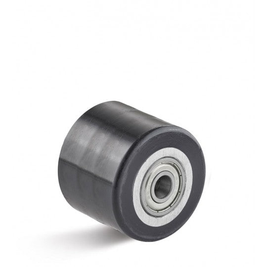 300kg Urethane Pallet Jack Roller 50mm x 40mm wide - 12mm Bearings