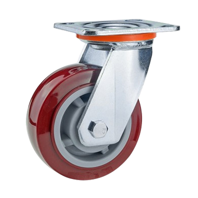 450kg Rated Urethane Castor - 6" 150mm - Swivel Plate