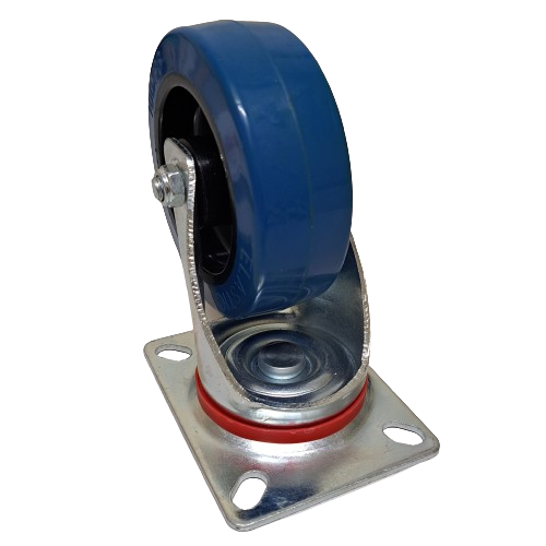 600kg Rated, 4"/100mm Castors with Elastic Rubber Wheel (Set of 4pcs)