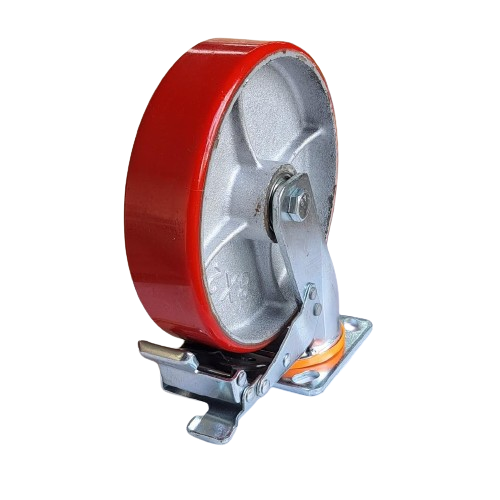 2000kg Rated, 8"/200mm Heavy Duty Swivel Castors with PU/CI wheel (Set of 4pcs)