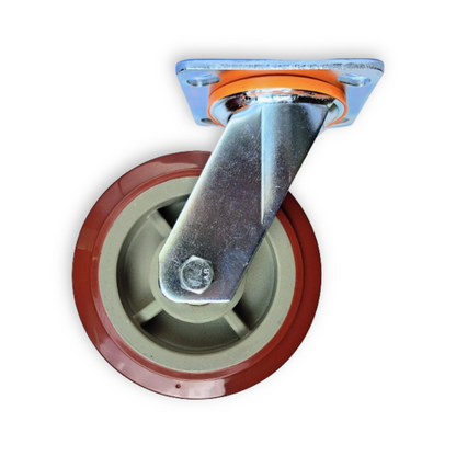 1800kg Rated 6"/150mm Heavy Duty Swivel Castors with PU wheel (Set of 4pcs)