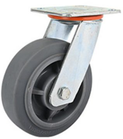 1200kg Rated 6"/150mm Heavy Duty Swivel Castors with Rubber Wheel (Set of 4pcs)