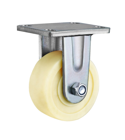 1000kg Rated MC Nylon Castor - 4" 100mm - Fixed Plate