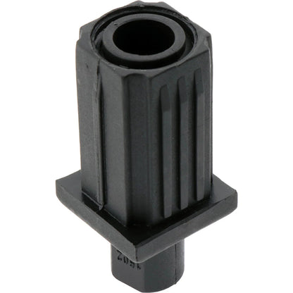 25mm Square Adjustable Bullet Foot Black - 100kg rated