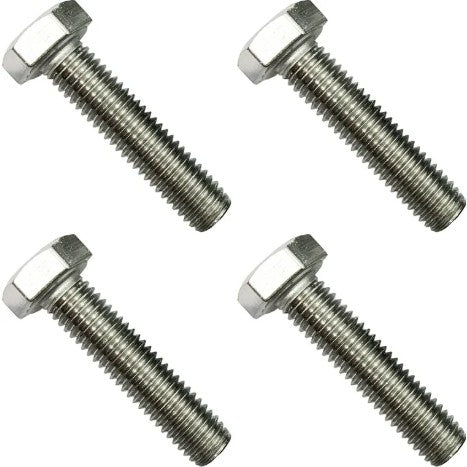M12 x 50mm Stainless Steel Hex Set Screw - 4 Pack