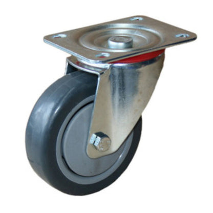 600kg Rated, 4"/100mm Swivel Castors with Grey Rubber Wheel (Set of 4pcs)