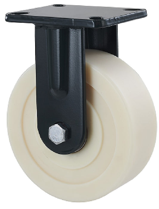 1000kg Rated MC Nylon Castor - 4" 100mm - Fixed Plate