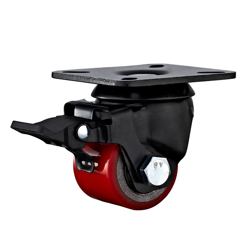 1200kg Rated 2" 50mm PU Swivel Low Profile Castors (Set of 4pcs)