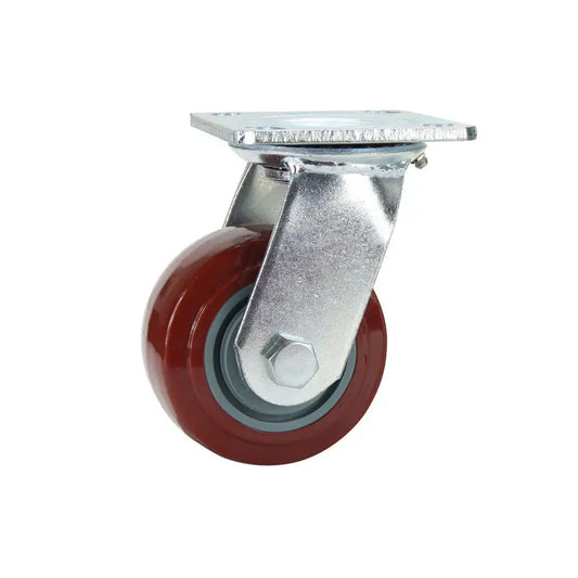 270kg Rated Urethane Castor - 4" 100mm - Swivel Plate