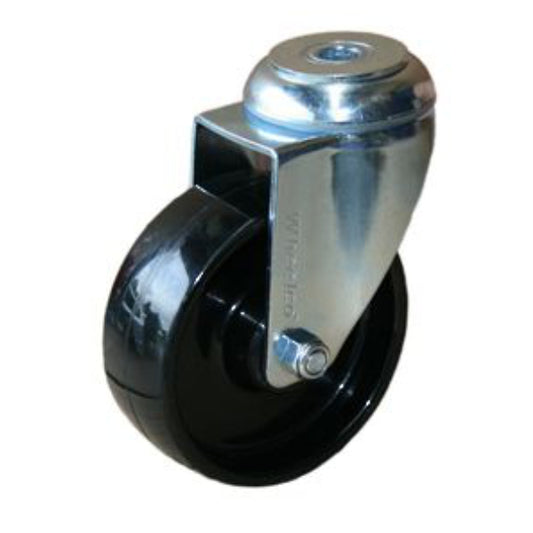 100kg Rated Nylon Castor - 4" 100mm - Swivel Bolt Hole