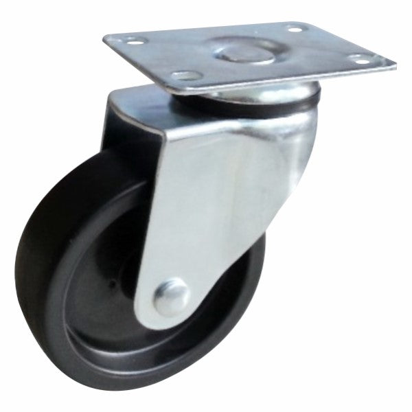 100kg Rated Nylon Castor - 4" 100mm - Swivel Plate
