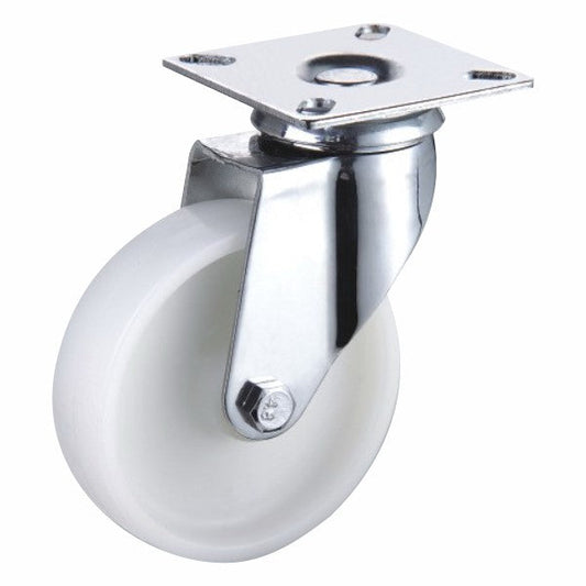 60kg Rated Nylon Castor - 3" 75mm - Swivel Plate