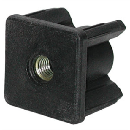 Long Threaded Tube Insert 51mm Square - M16 Zinc Plated