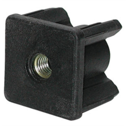 Long Threaded Tube Insert 51mm Square - M16 Zinc Plated