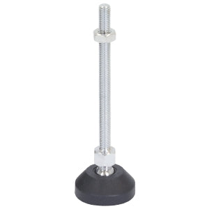 350kg Rated Adjustable/Levelling Foot (ZINC) - 40mm Base, M10x100mm Thread