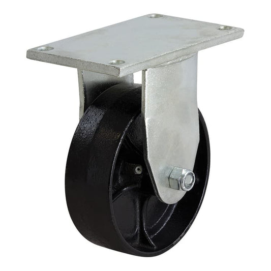 600kg Rated Waste Bin Castor - 6" 150mm - Fixed Plate
