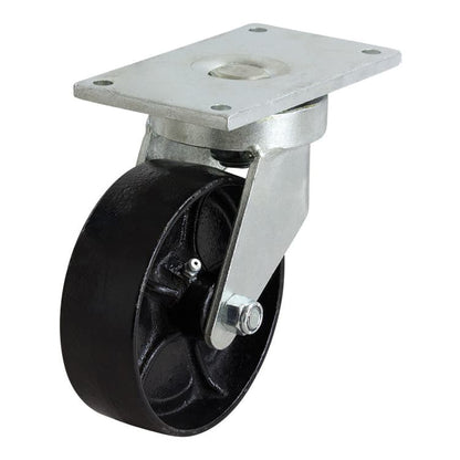 500kg Rated Waste Bin Castor - 6" 150mm - Swivel Plate