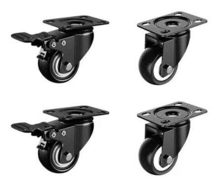 200kg Rated, 2" 50mm Swivel Castors with PU tyre (Set of 4pcs)