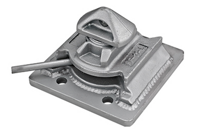 15,000kg (15T) Rated MC Nylon Container Castor - 300x120mm Twin Wheel - Swivel Plate