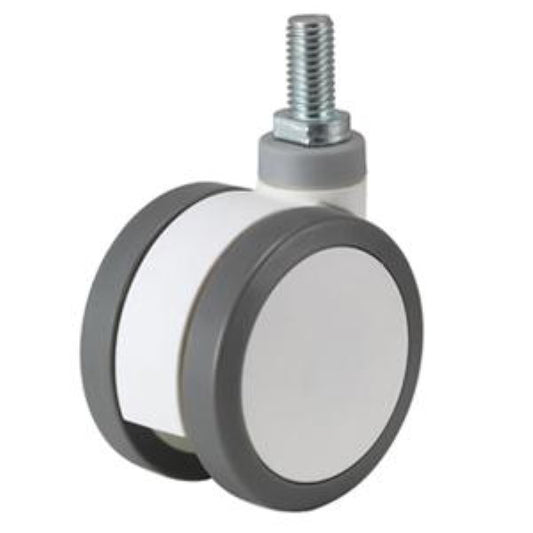 70kg Rated 3" 75mm Twin Wheel Swivel M12 Bolt Castor