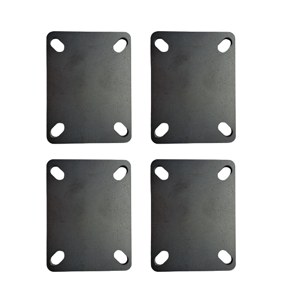 Castor Weld On Base Plate 105x80mm 5mm Mild Steel, Set of 4 – CastorCo