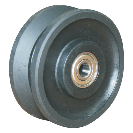 300kg 4" 100mm Glass Filled Nylon V-Groove Roller - Ball Bearings