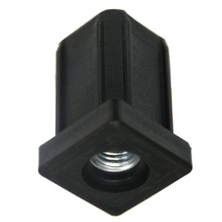 25mm Square M12 Threaded Tube Insert, Stainless Steel - Set of 4 (1000kg Rated)