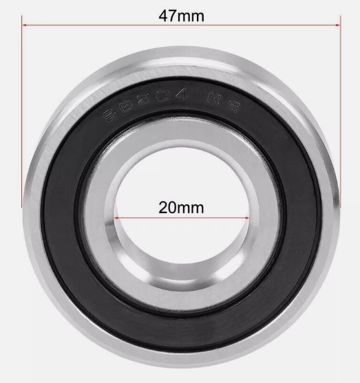 10pk 6204-2RS Mild Steel Sealed Bearings 20x47x14